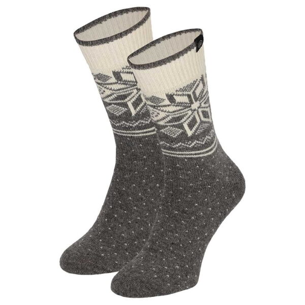 Wollene Herrensocken mit Norwegermuster