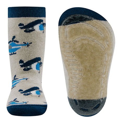 Anti-Rutsch Socken mit Flugzeugdruck