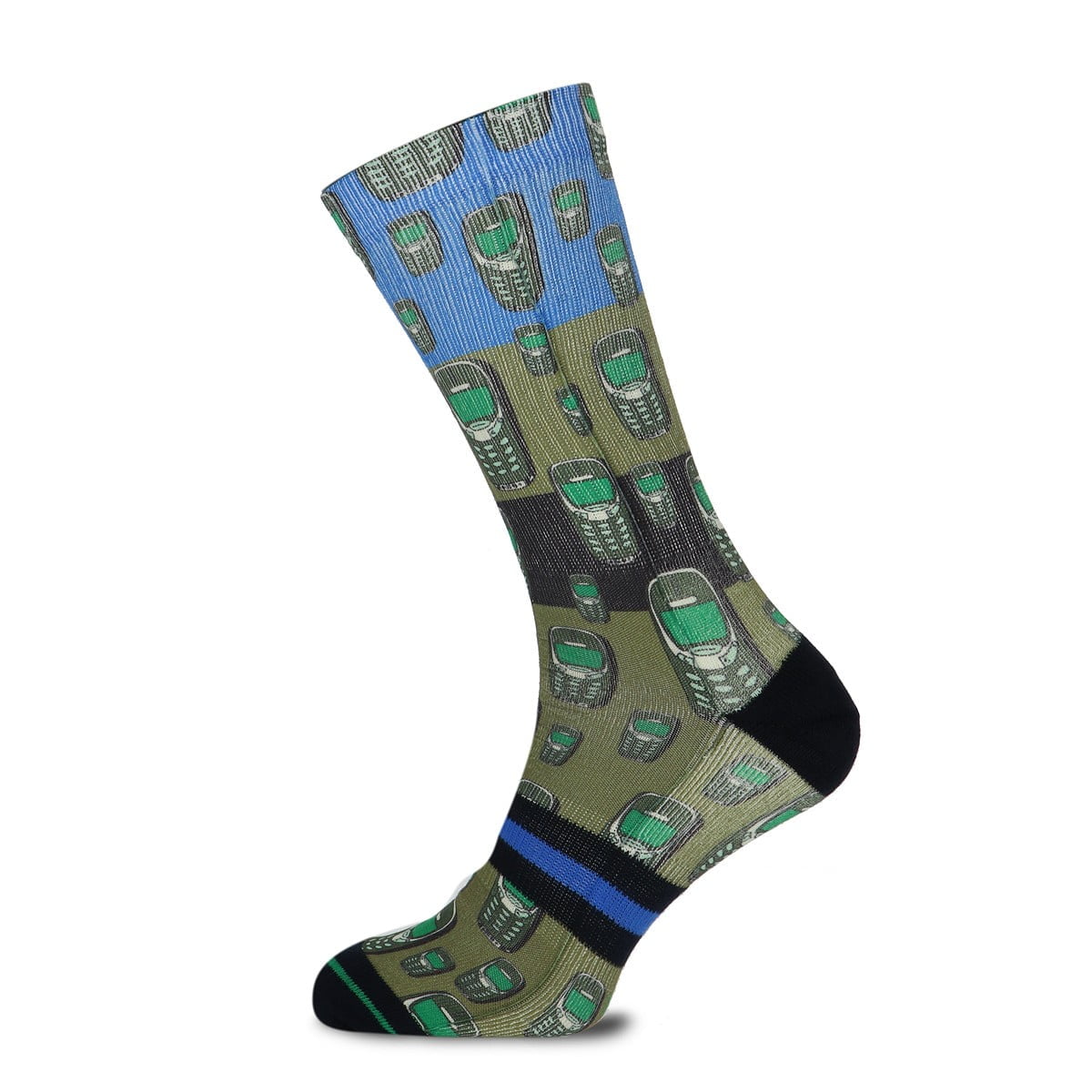 XPOOOS Socken mit Vintage Mobile-Print
