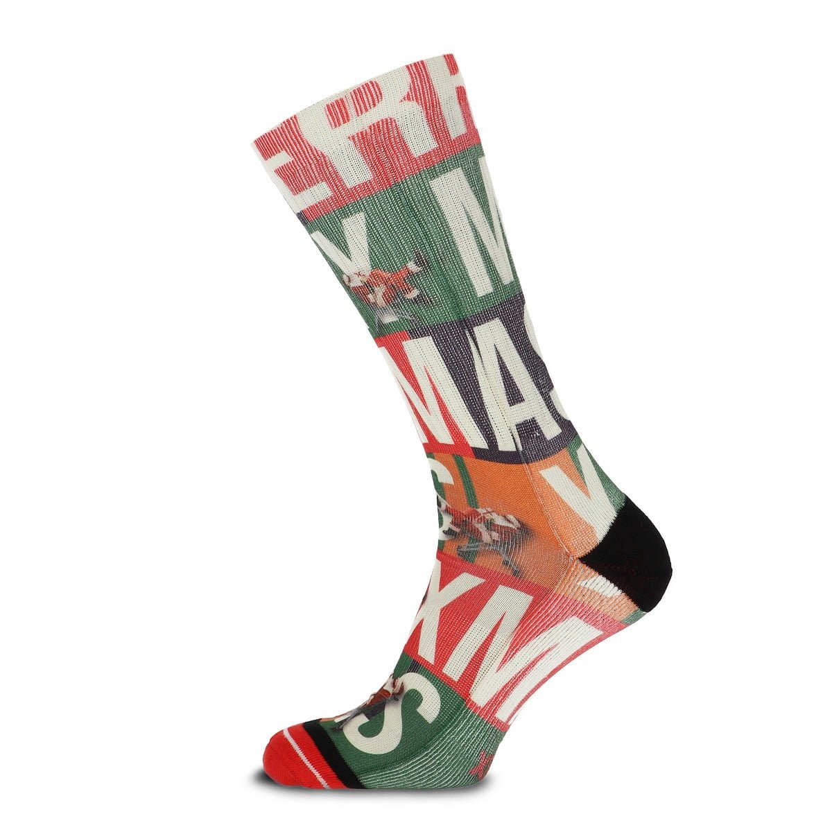 XPOOOS Socken mit Xmas Santa-Print