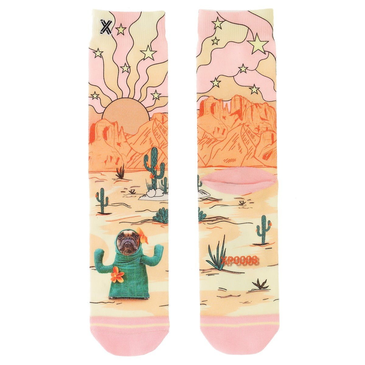 XPOOOS Socken mit Funky Desert-Print