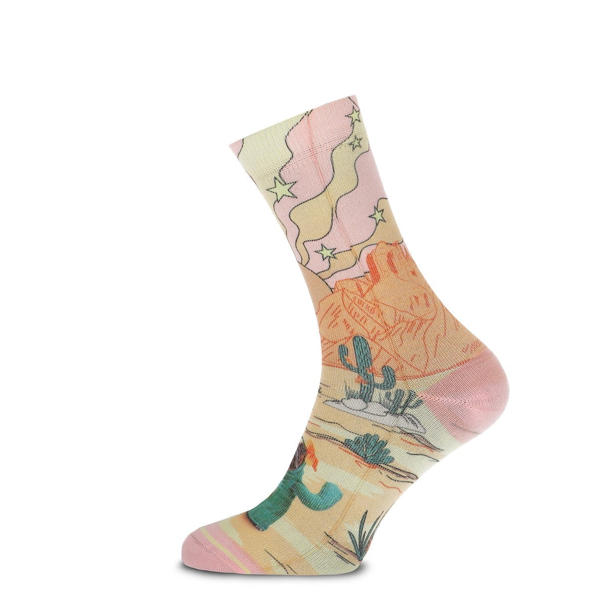 XPOOOS Socken mit Funky Desert-Print