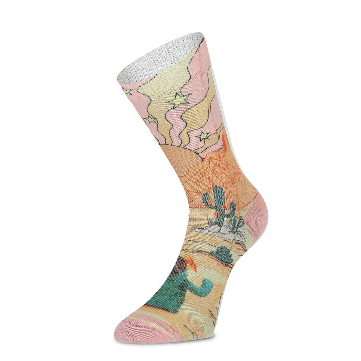XPOOOS Socken mit Funky Desert-Print
