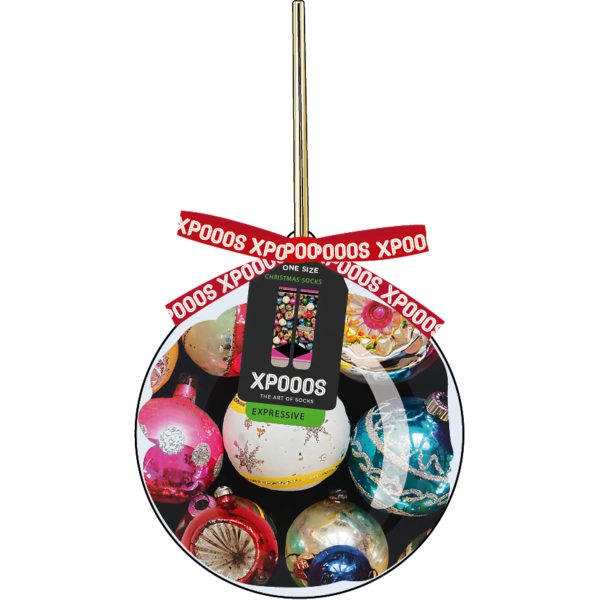 XPOOOS Socken mit Xmas Bauble Shiny Baubles-Print
