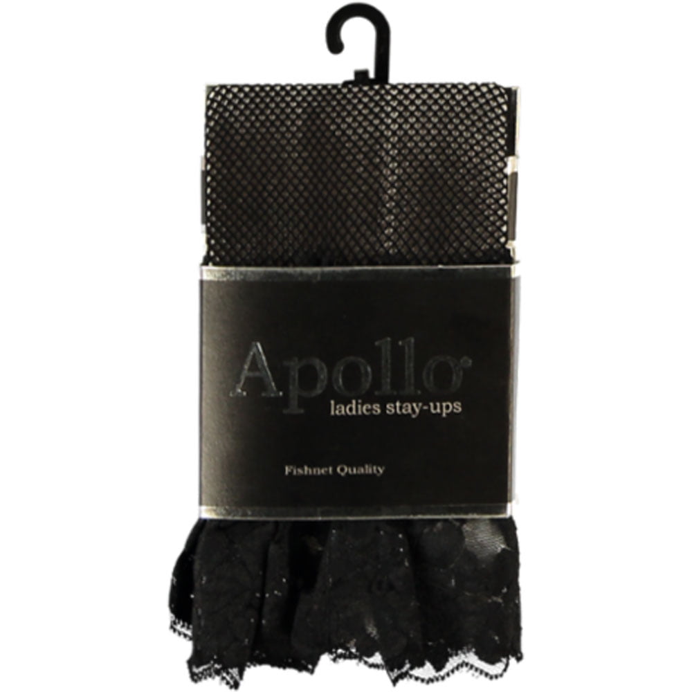 Netz-Stay-up-Strümpfe mit Spitzenrand – Bild 2