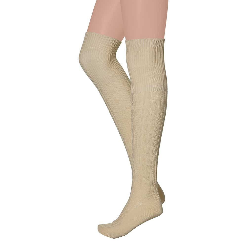 Party-Kniestrümpfe mit Kabelmuster – Bild 2