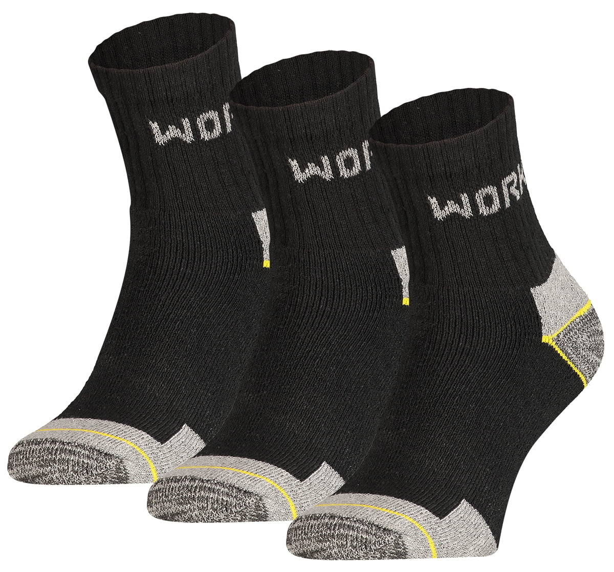 Halblange Arbeitssocken aus Baumwolle – 3 Paar