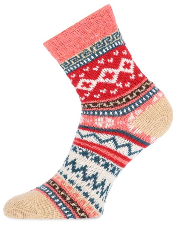 Hippe Damensocken mit norwegischem Muster