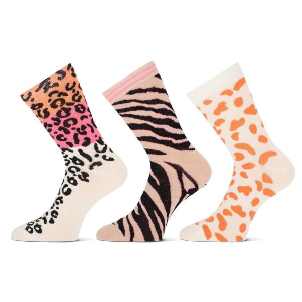 Damensocken aus Baumwolle mit Animal-Dessin