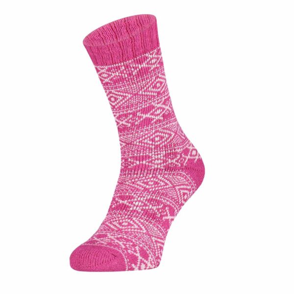 Dicke Wollsocken mit norwegischem Muster