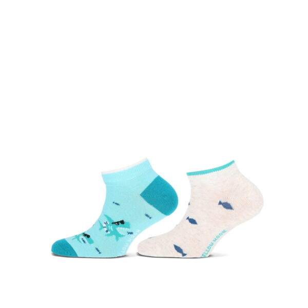 Kinder-Sneakersocken YM Shark – 2er-Pack