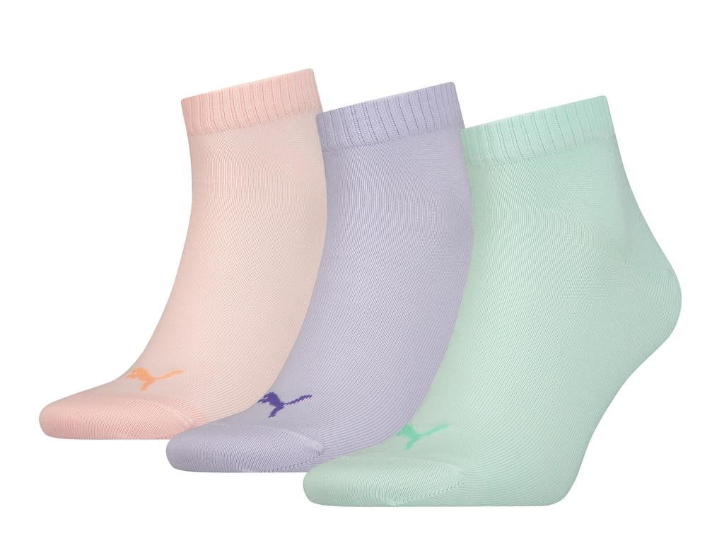 PUMA UNISEX QUARTER PLAIN 3P pastel| sokken online