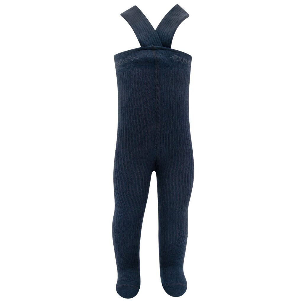 Baumwoll-Rib-Strumpfhose mit Trägern