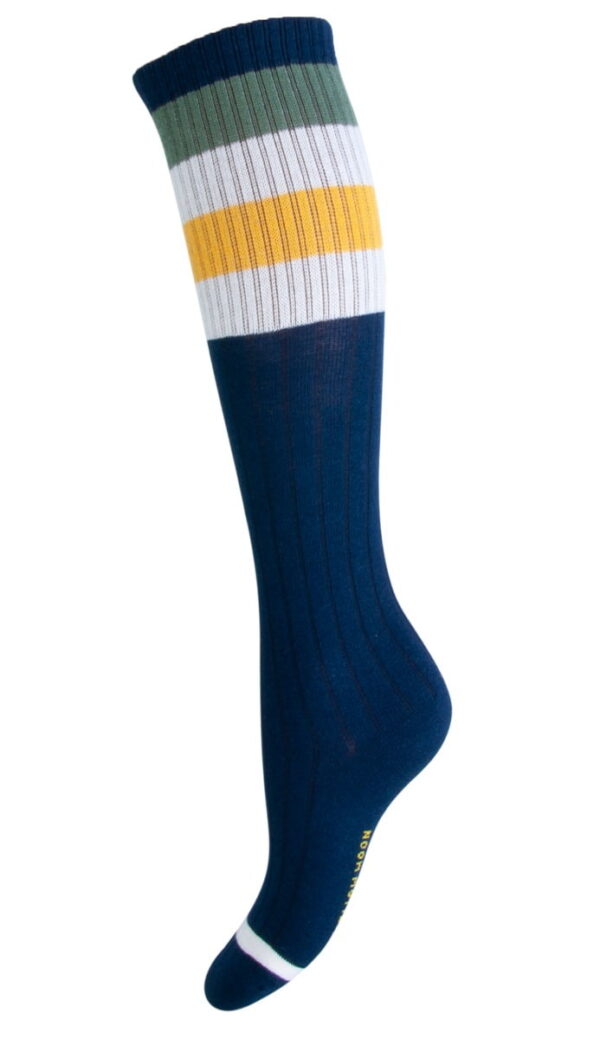 Kinder-Kniestrümpfe mit Rippen und breiten Streifen