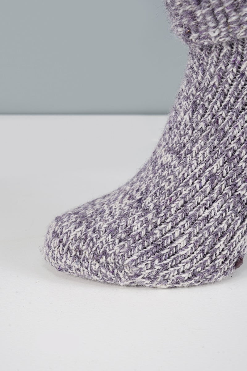 Wollene Damen-Haussocken mit Anti-Rutsch