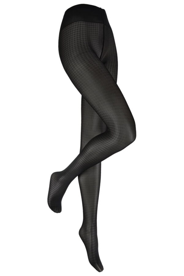 Fantasie-Strumpfhose mit Pied-de-Poule-Muster