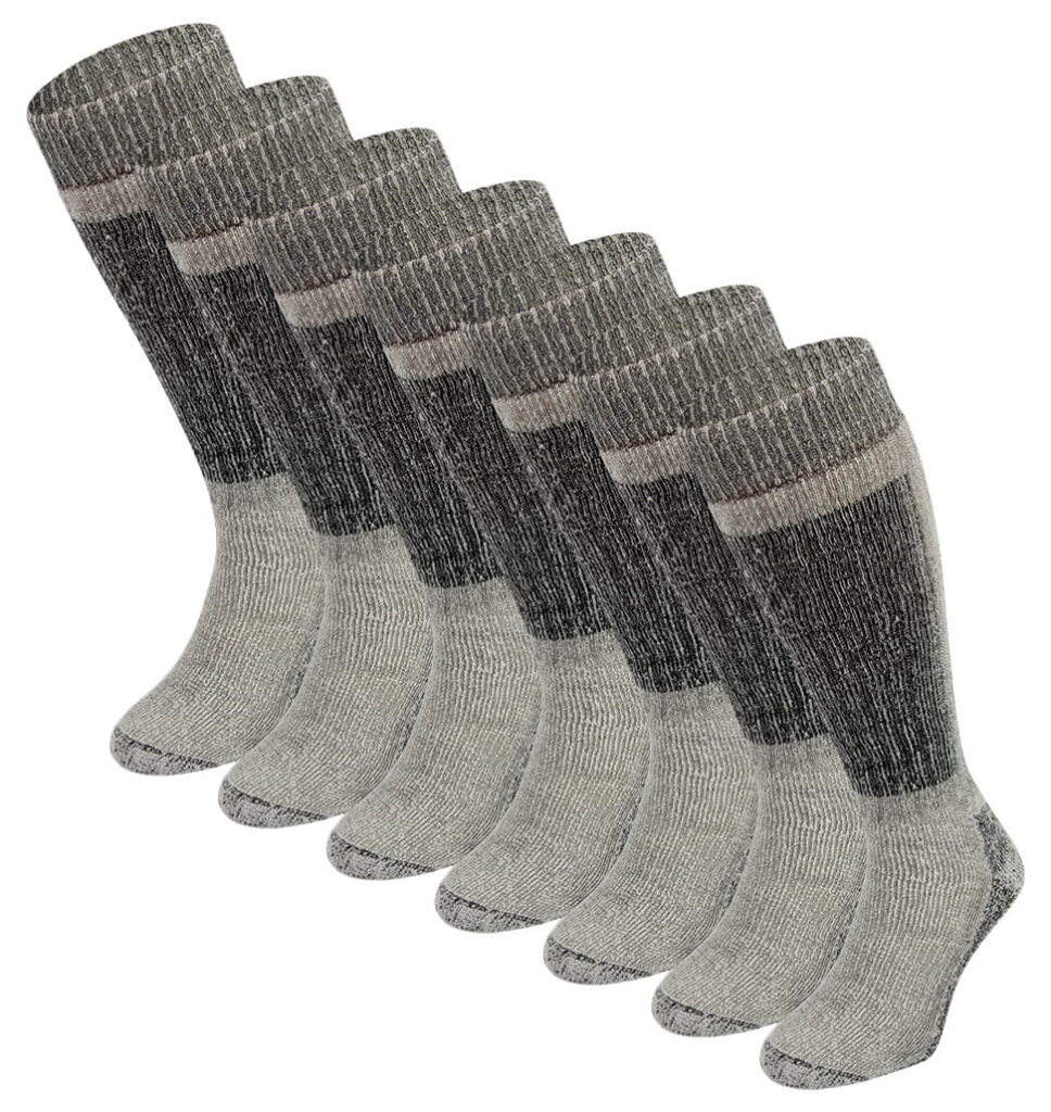 S6 Dicke Merino Woll-Kniestrümpfe – 7 Paar