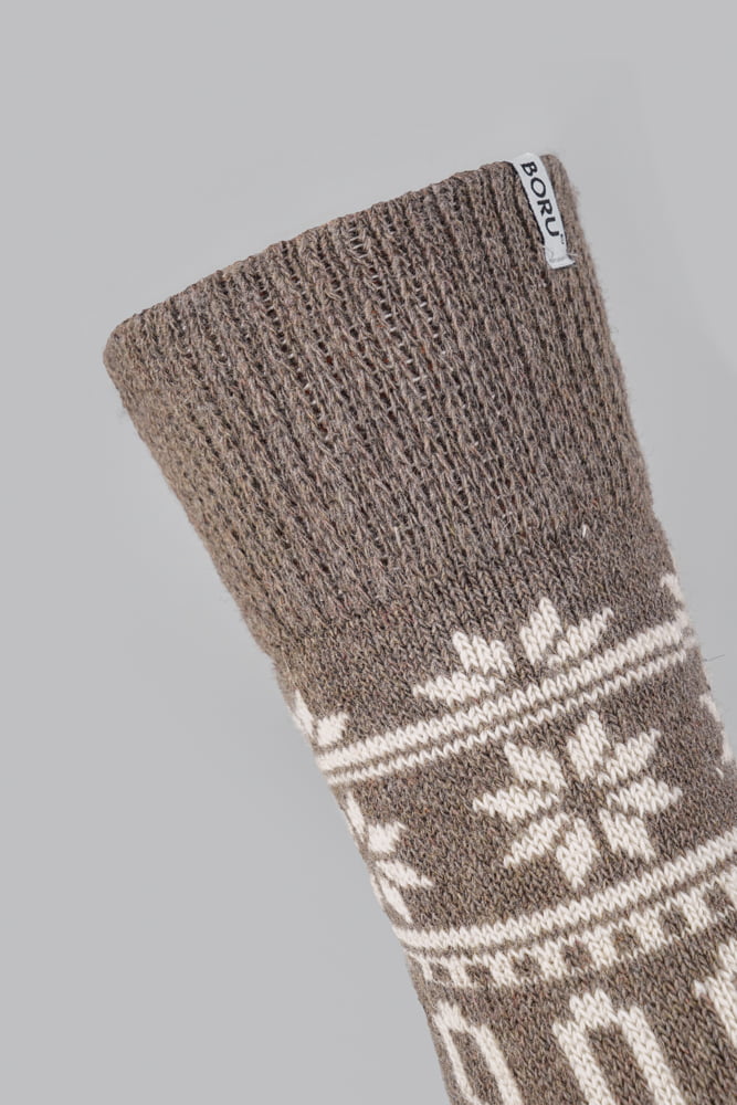 Boru | Dikke wollen sokken met Noors patroon | sokken-online.nl