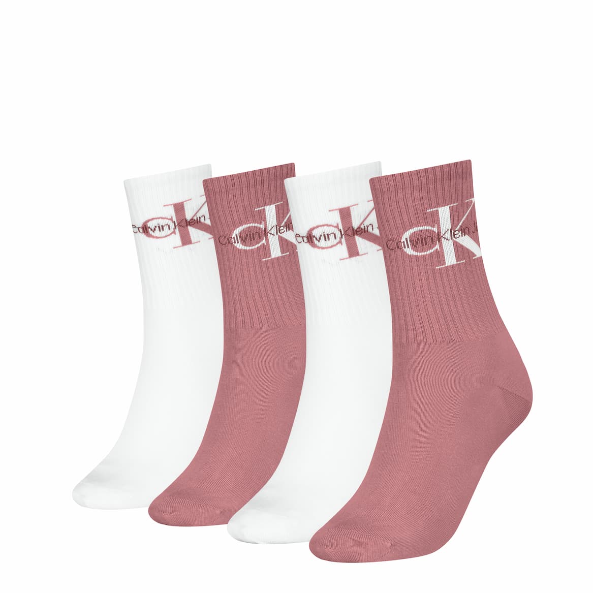 Calvin Klein Damen Socken Geschenkbox Logo 4-Pack