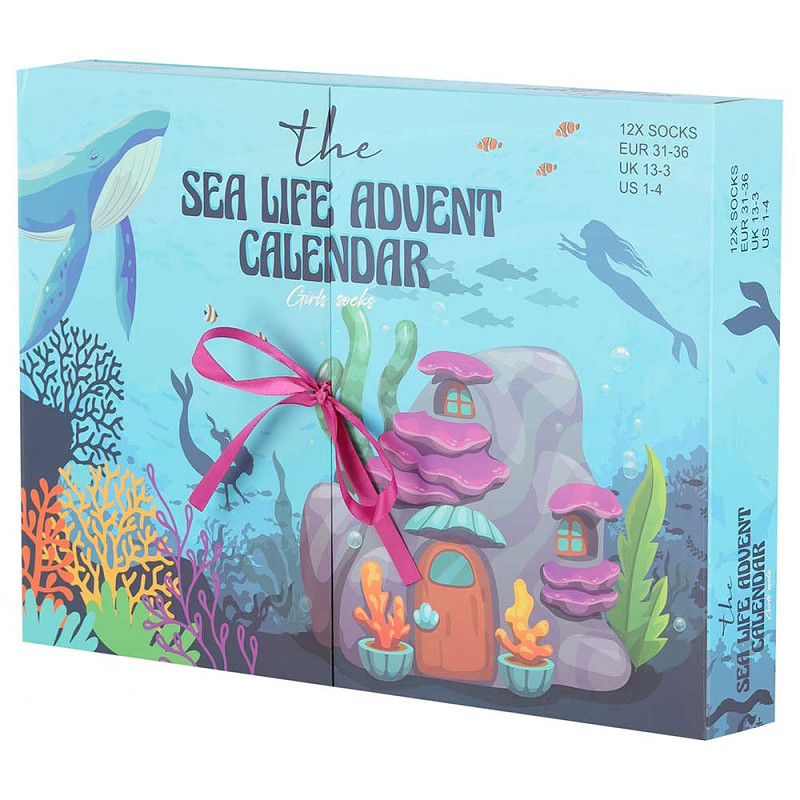 Apollo Weihnachts-Adventskalender für Mädchen Sea Life 12 Paar