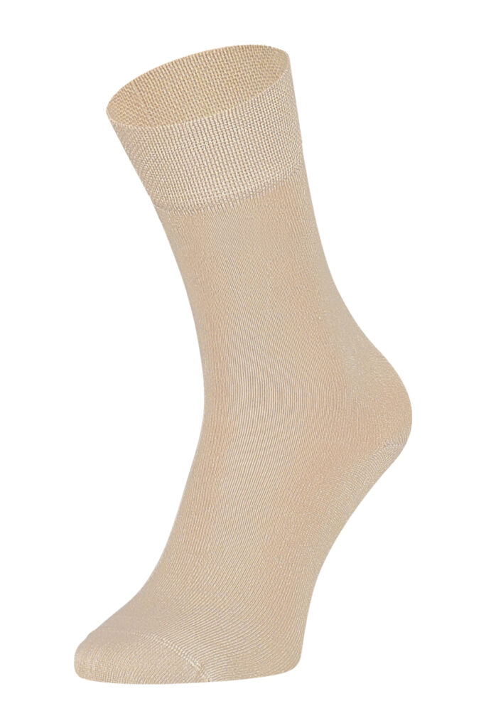 Sokken Online-eureka-bamboe-hoge-sokken-bc001-sand
