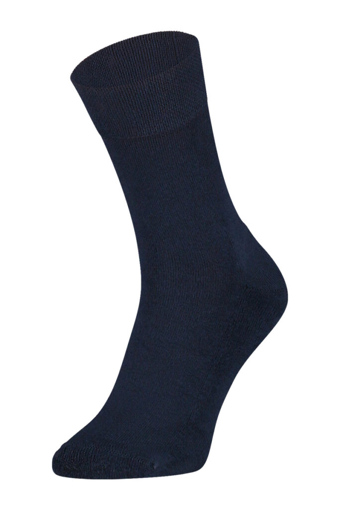 Sokken Online-eureka-bamboe-hoge-sokken-met-badstof-zool-bbsz001-marine