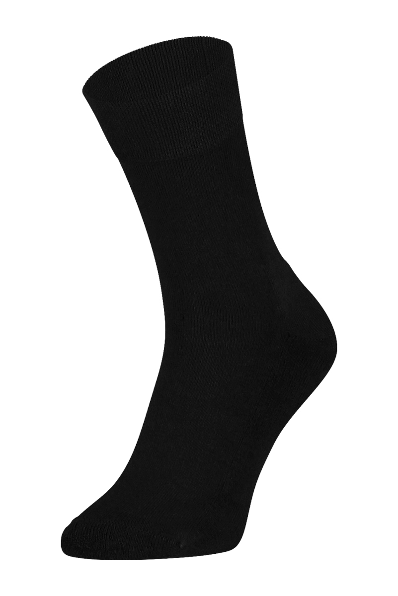 Sokken Online-eureka-bamboe-hoge-sokken-met-badstof-zool-bbsz001-zwart