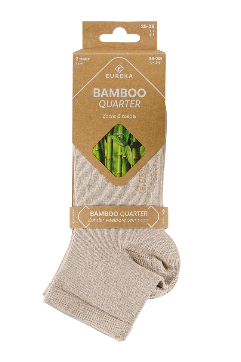 Bambus-Quarter-Socken – 2er-Pack