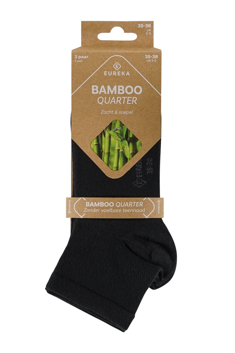 Bambus-Quarter-Socken – 2er-Pack