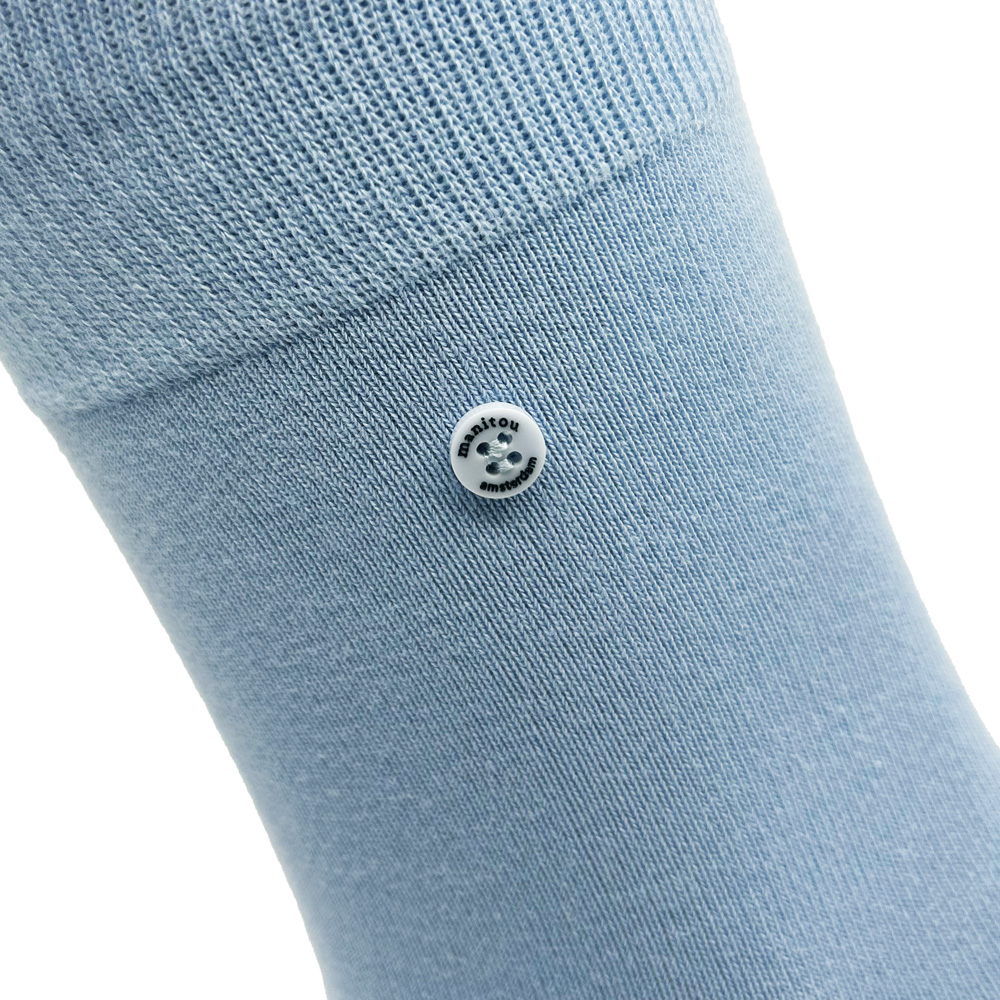 Unisex Baumwollsocken hellblau – Bild 2
