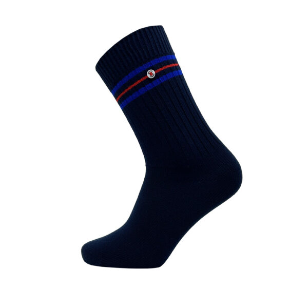 Unisex Ripp-Streifensocken dunkelblau