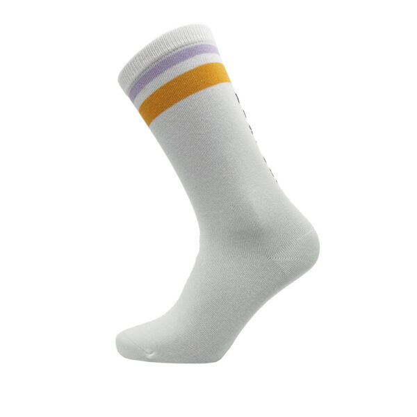 Unisex Socken mit Streifen-Set weiß