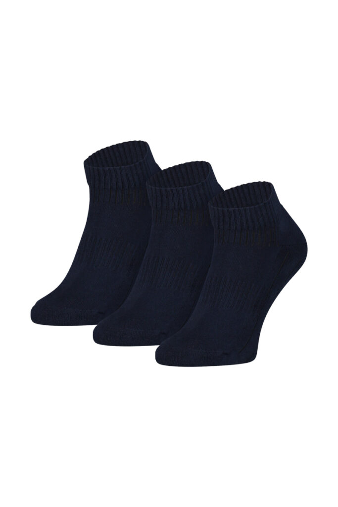 Korte sportsokken van katoen-navy-bq100