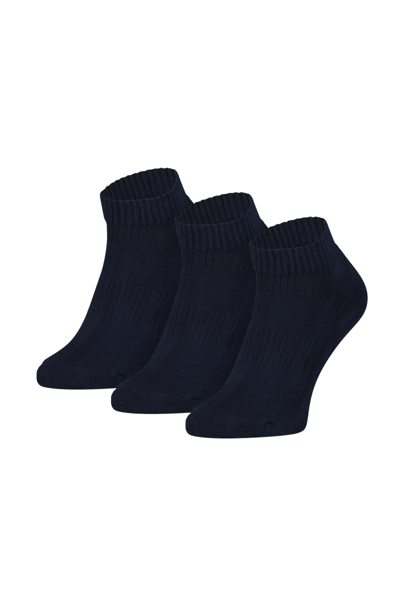 Korte sportsokken van katoen-navy-bq100
