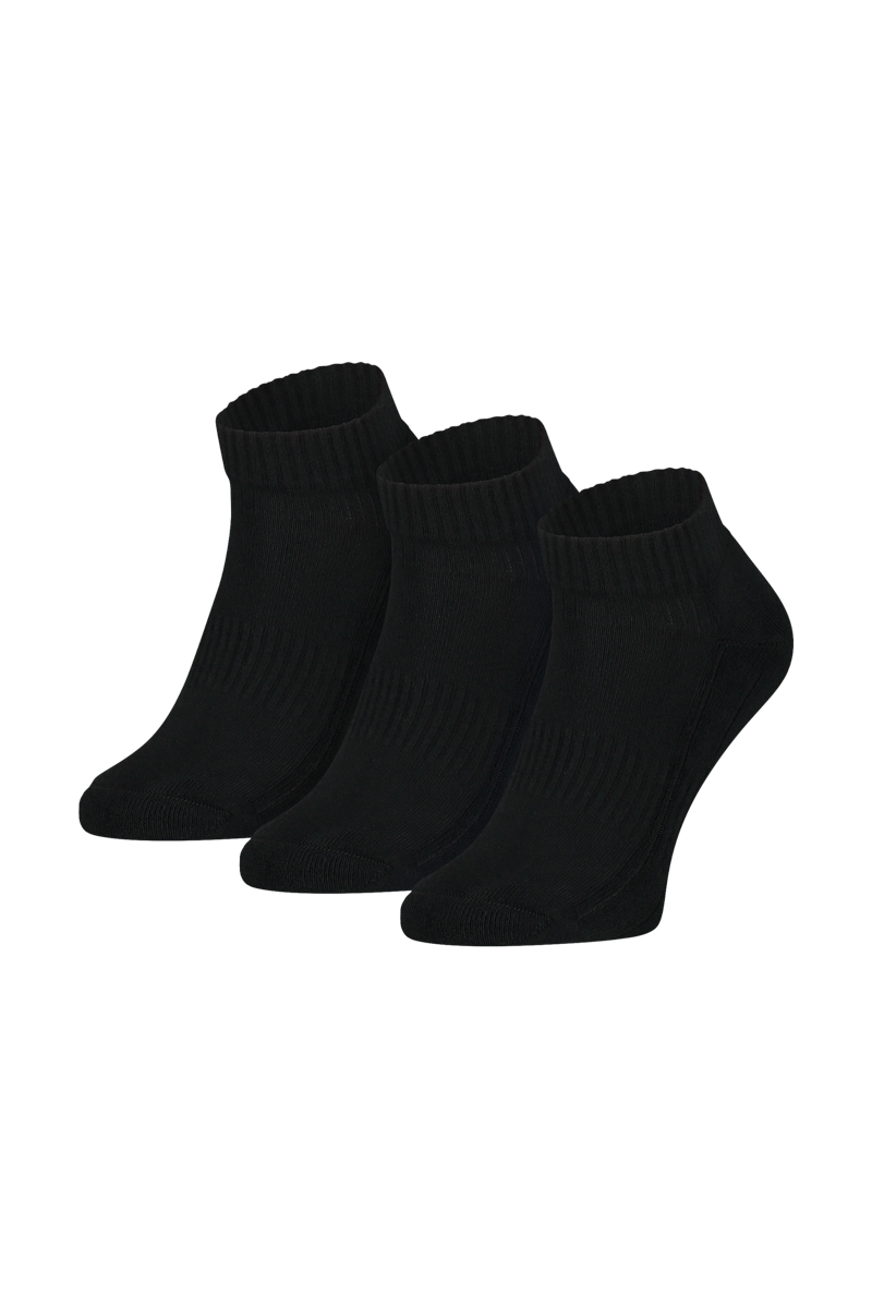 Korte sportsokken van katoen-zwart-bq100