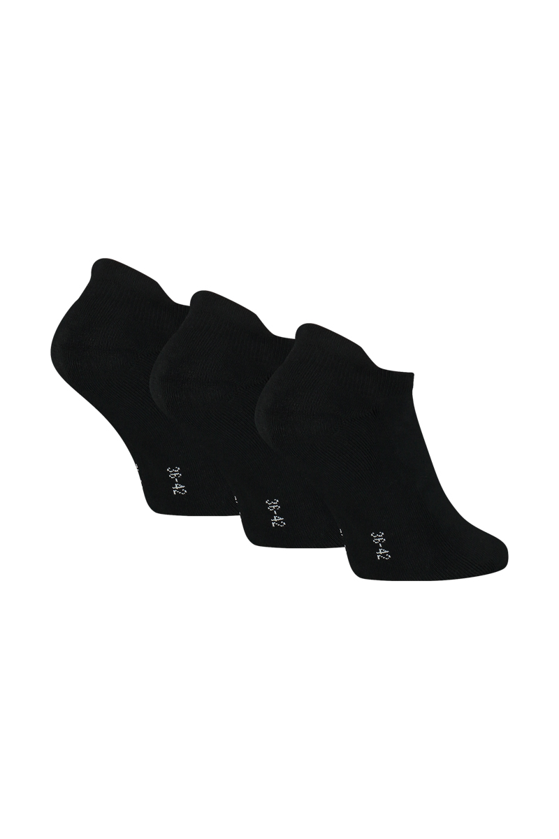 Sneaker-Socken aus Baumwolle mit Frotteesohle – 3 Paar