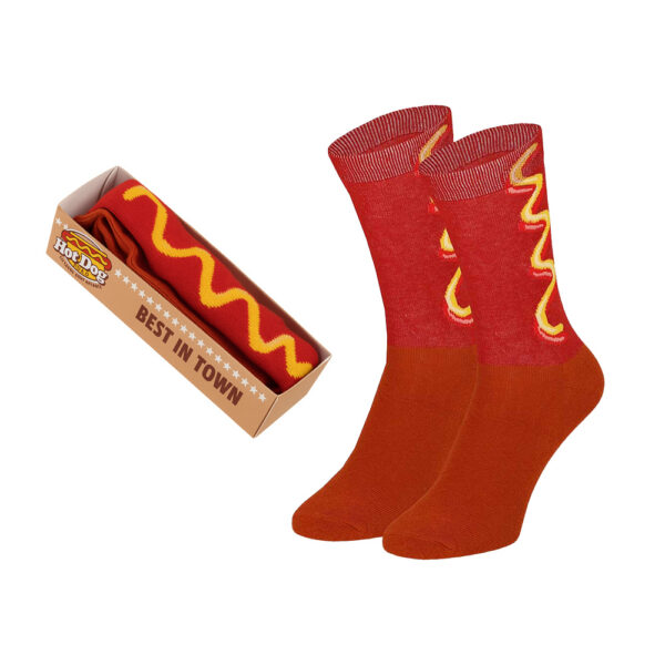 Unisex Hotdog-Socken in Geschenkverpackung