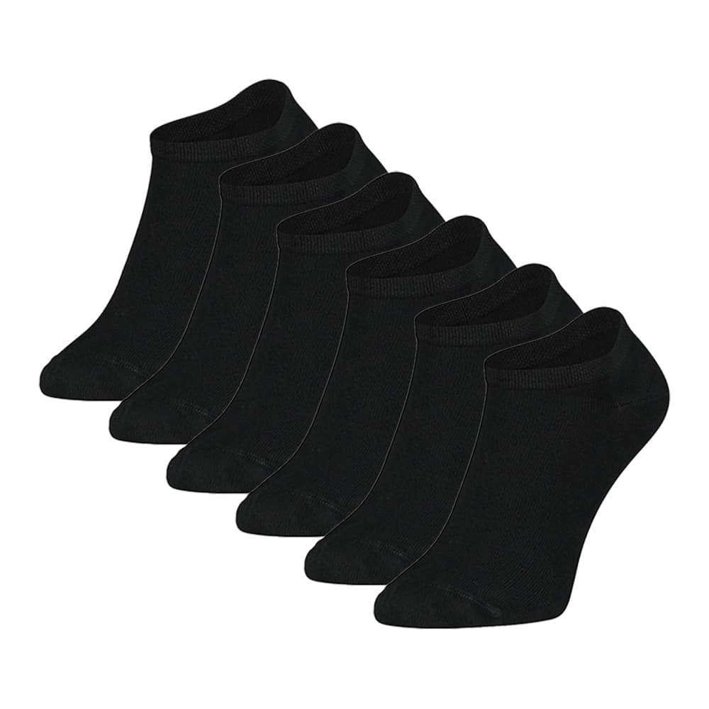 eureka-bamboe-sneaker-sokken-bs001-voorkant-zwart-6-paar