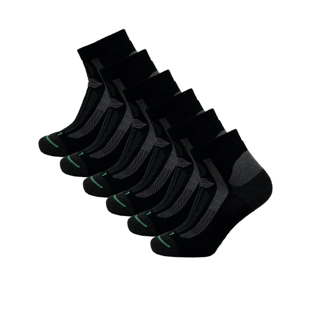 Quarter-Arbeitssocken aus Tencel – 6 Paar